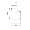 Saladette Kühltisch 3 Türen GN 1/1 - 368 L - CombiSteel - Edelstahl