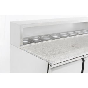 Refrigerated Pizza Cabinet with 3 Doors - 8 GN 1/6 Pans - CombiSteel