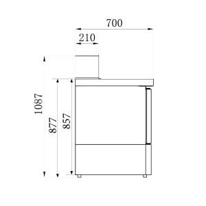 Gekühltes Pizzamöbel mit 3 Türen - 8 GN 1/6 Behälter - CombiSteel