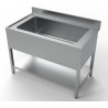 Sink 1 Basin with Backsplash and Shelf - L 1200 x D 700 mm - CombiSteel