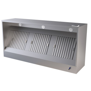 Hotte Murale Cubique Complète 1200 mm - Moteur LED Variateur Combisteel