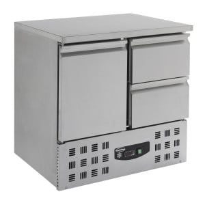 Compact Positive Refrigerated Table - 1 Door and 2 Drawers - 257 L - CombiSteel