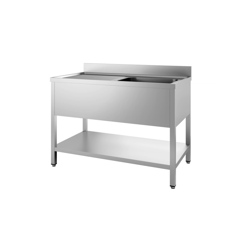 Plonge 1 Bac et Egouttoir à Gauche Inox 304 - L 2000 x P 700 mm - CombiSteel