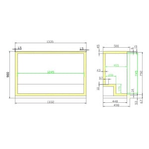 Rückkühlschrank mit 3 Flügeltüren - 298 L - CombiSteel Effizient und Elegant