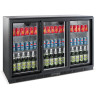 Refrigerated Back Bar 3 Sliding Doors - 330L CombiSteel: Optimal Storage & Elegant Design