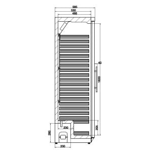 Armoire Réfrigérée Positive Vitrée - 350 L - CombiSteel