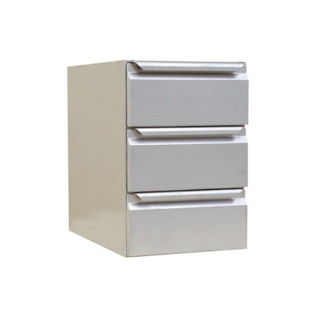 Block 3 Drawers Stainless Steel Table | CombiSteel - 400x630 mm