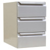 Block 3 Drawers Stainless Steel Table | CombiSteel - 400x630 mm