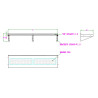 High-quality stainless steel wall shelf - 1500x300 mm, brackets included