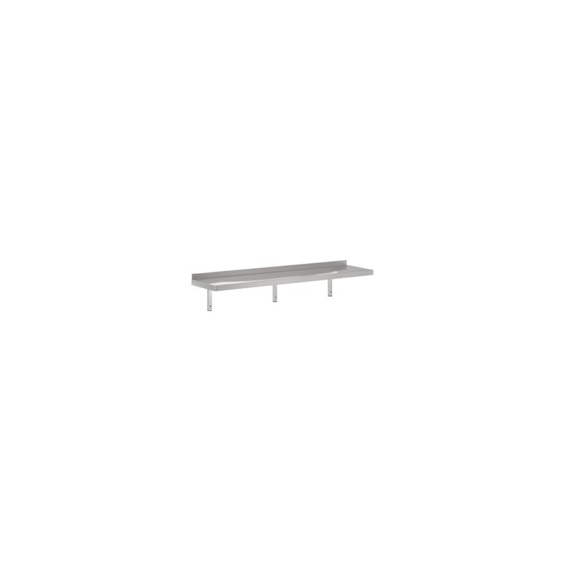 Stainless Steel Wall Shelf with Support - L 1800 x D 300 mm - CombiSteel