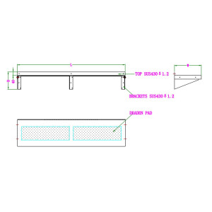 Wandregal Edelstahl 1800x300 mm CombiSteel - Profiqualität | Küchenmöbel