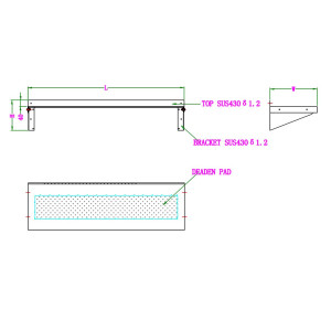 Étagère Murale Inox - Combisteel 900x400 mm entièrement en acier inoxydable