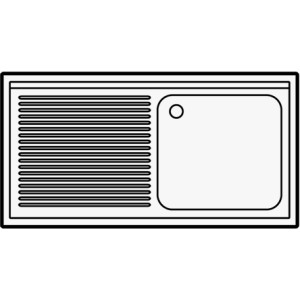 Plonge Inox avec Égouttoir à Gauche - Qualité CombiSteel