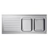 2 Bowl Sink and Left Drainer Professional Stainless Steel - CombiSteel