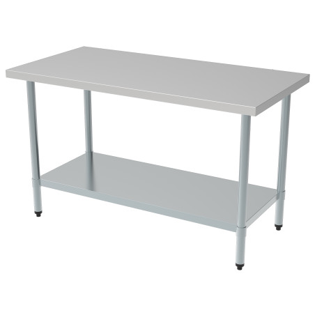 Table Inox avec Etagère Démontable - L 700 x P 700 mm - CombiSteel