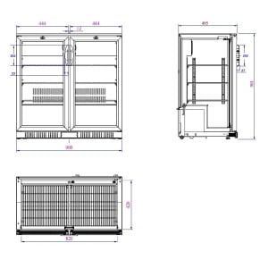 Refrigerated Back Bar 208L Combisteel - Optimal storage for professionals