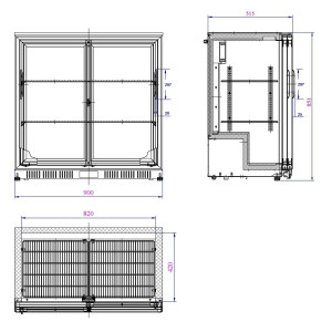 Refrigerated Back Bar 2 Sliding Doors 198 L Combisteel Innovative and High-Performance