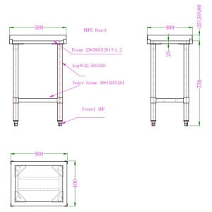 Billot Bloc Polyéthylène 50 mm CombiSteel - Durable et Hygiénique