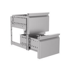 Block 2 Monobloc Drawers for Refrigerated Table - CombiSteel