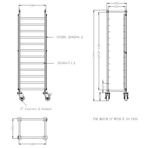 Chariot de Débarrassage à Plateaux - GN 1/1 - CombiSteel