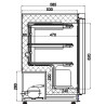 Mini-Kühlschrank Negativ Weiß - 129 L - CombiSteel