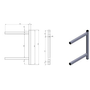 Wandregalhalterung Edelstahl 300 mm CombiSteel | Profiküche