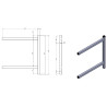 Wall-mounted stainless steel shelf | Fixed professional bracket