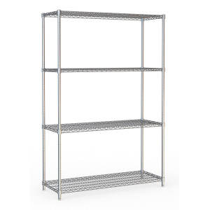 Abnehmbares Regal 4 Ebenen - L 1200 x T 450 mm - CombiSteel