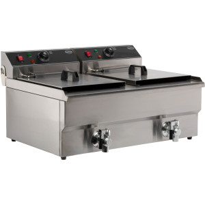 Friteuse Electrique à Poser - 2 x 10 L - CombiSteel – Friteuse Pro 10 000 W & 20 L