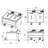 Elektrische Tischfritteuse - 2 x 8 L - 2 x 3000 W - CombiSteel