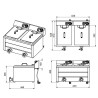 Friteuse Electrique Professionnelle - CombiSteel 2x 8L 2x 3000W