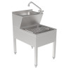 Stainless steel hand wash basin for optimal hygiene in professional kitchens