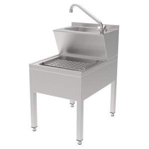 Stainless steel hand wash basin for optimal hygiene in professional kitchens