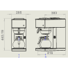 Professionelle Kaffeemaschine - Kanne 1,8 L CombiSteel