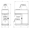 Kaffeemaschine mit 2 Kannen - 1,8 L - CombiSteel