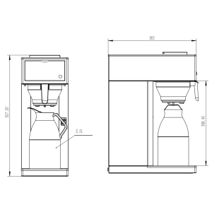 Machine à Café Thermos 2.0L - CombiSteel 7535.0015