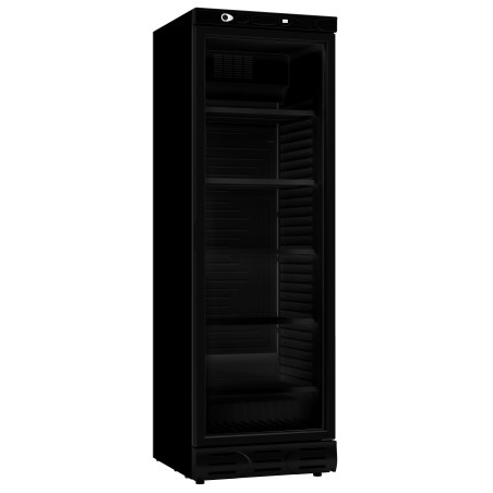 Armoire Réfrigérée à Boissons Noire à Porte Vitrée - 382 L