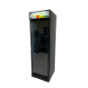 Black Glass Door Beverage Refrigerated Cabinet with Canopy - 382 L