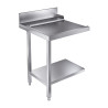 Ladetisch mit Regal und Aufkantung - Links - L 700 x T 750 mm - CombiSteel