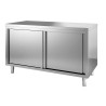 Edelstahl-Unterschrank mit 2 Türen - B 1600 x T 600 mm - CombiSteel