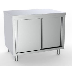 Edelstahl-Unterschrank mit 2 Türen - L 2000 x T 600 mm - CombiSteel