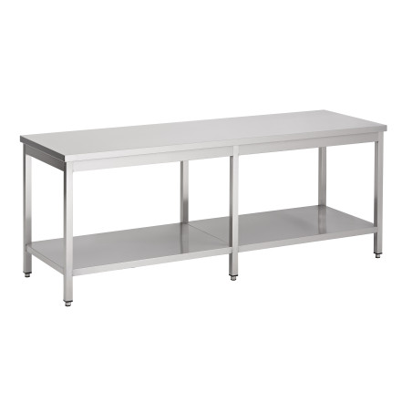 Stainless Steel Table with Shelf - CombiSteel | 2200x700 mm