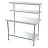 Edelstahltisch mit 2 Etagen - L 1500 x T 600 mm - CombiSteel