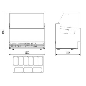 Vitrine für Eis Phuket - 9 x 5 L - CombiSteel