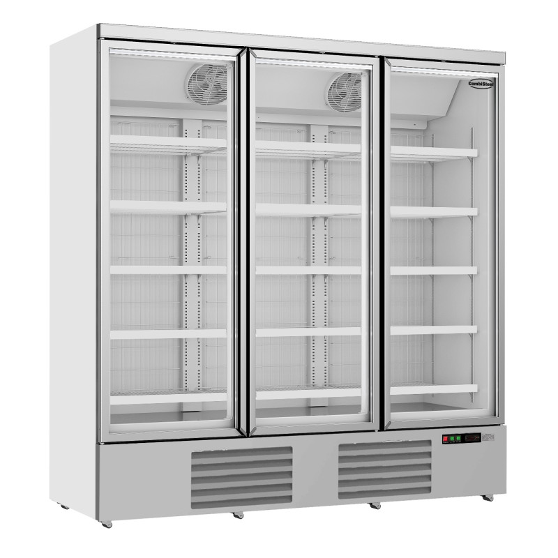 Refrigerated Display Case Stainless Steel 3 Glass Doors - 1450 L CombisteelSEO: Negative stainless steel refrigerated display ca