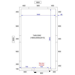 Schild für Kühlraum - Hohe Isolierung 80 mm