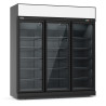 Black Negative Refrigerated Display Case 1480 L - 3 Glass Doors CombiSteel