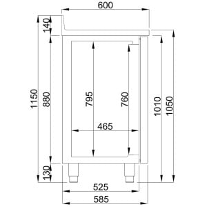 Professional refrigerated table - CombiSteel GN 1/1