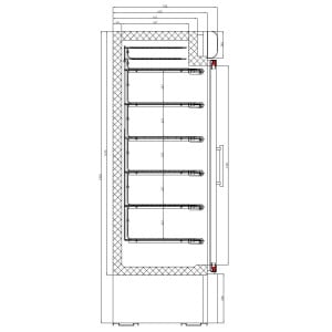 Negativer Kühlschrank mit 2 Glastüren - 1079 L - CombiSteel