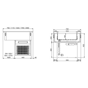 Cuve Réfrigérée Drop-In 4 GN 1/1 - CombiSteel - Température optimale & stockage efficace